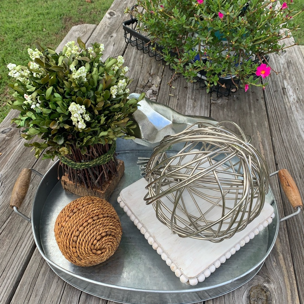 Large Oval Galvanized Tray
